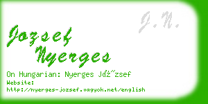 jozsef nyerges business card